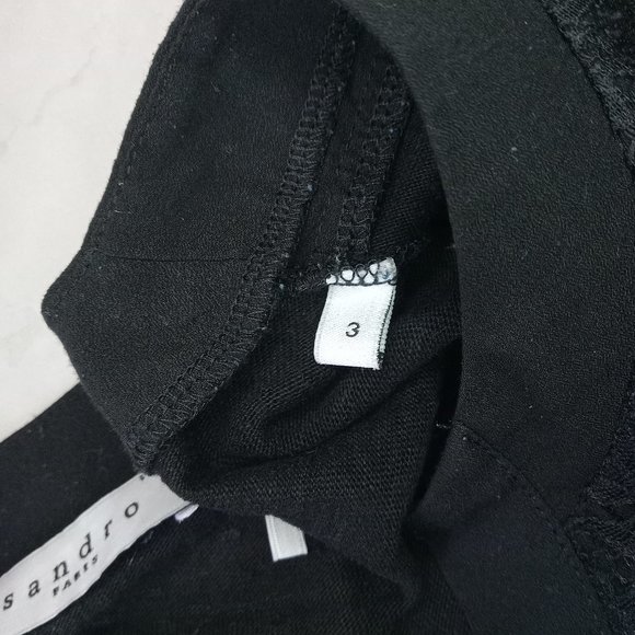 SANDRO // Lace Front Shirt - Picture 7 of 9